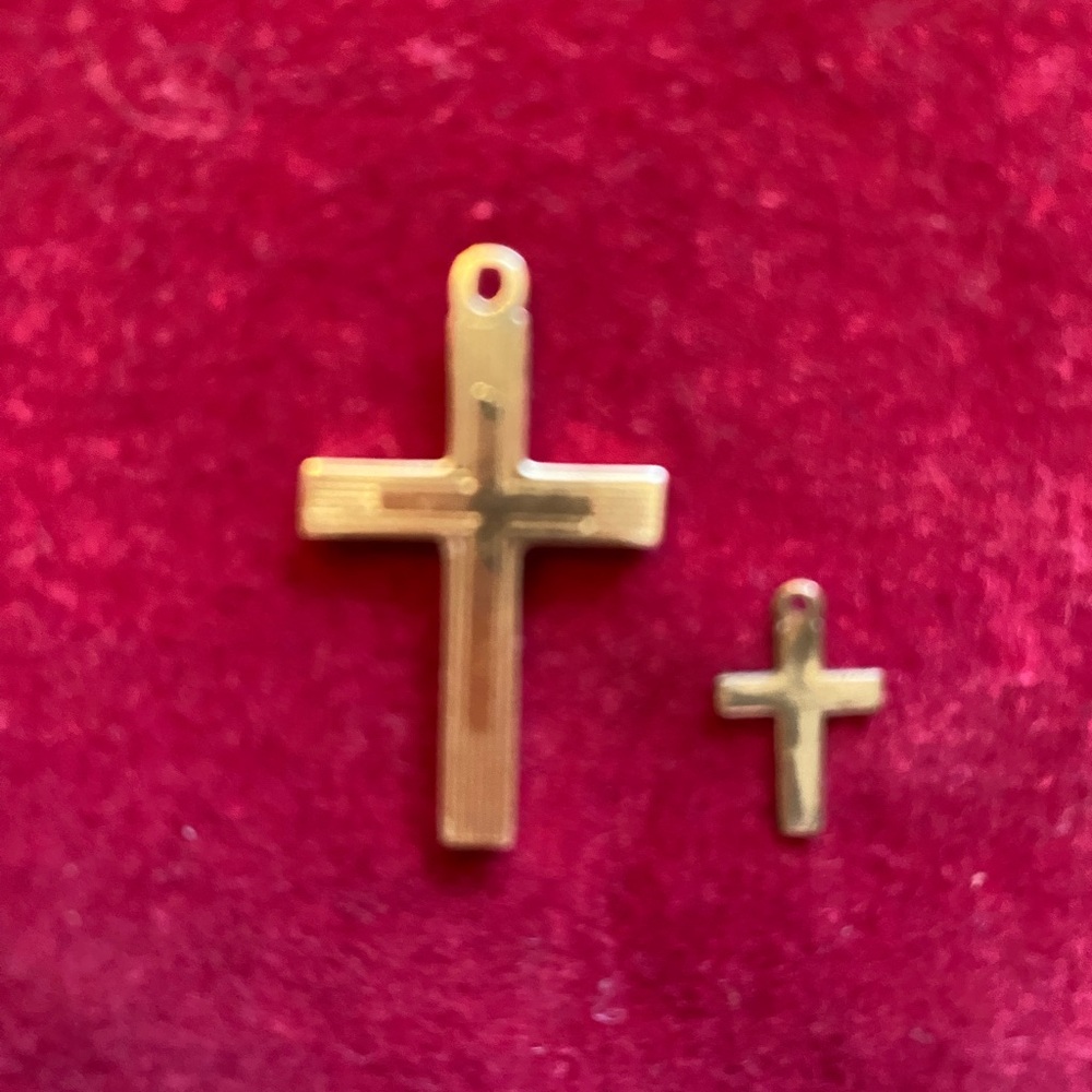 Vintage 14K Gold Cross & Child’s Cross